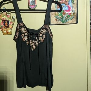 Embroidered tank top